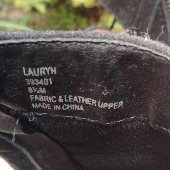 Rampage black suede/leather fringe booties size 8.5 - Picture 3 of 8